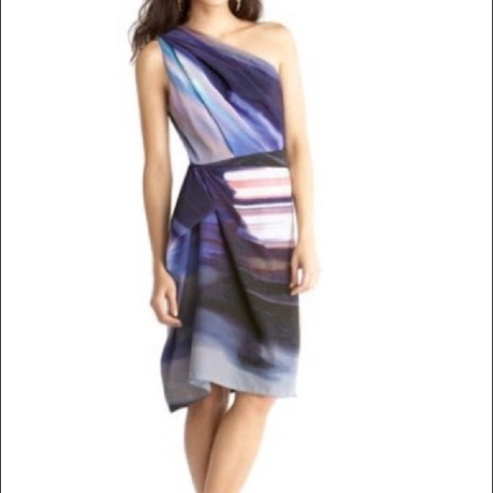 Rachel Roy One Sleeve Purple Dress